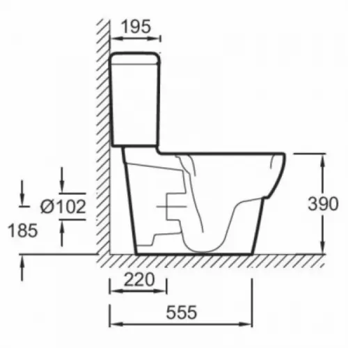 Бачок унитаза Ove нижняя подводка E1558-00 Jacob Delafon
