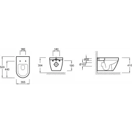 Комплект унитаза с инсталляцией Rodin глубина унитаза 52см, клавиша хром глянец, с микролифтом, безободковый E21749RU-00 Jacob Delafon