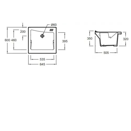 Стиральная мойка 64,5х60 см EN176-00 Jacob Delafon