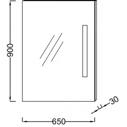 Зеркало 65х90 см, с подсветкой, с подогревом EB1415-NF Jacob Delafon