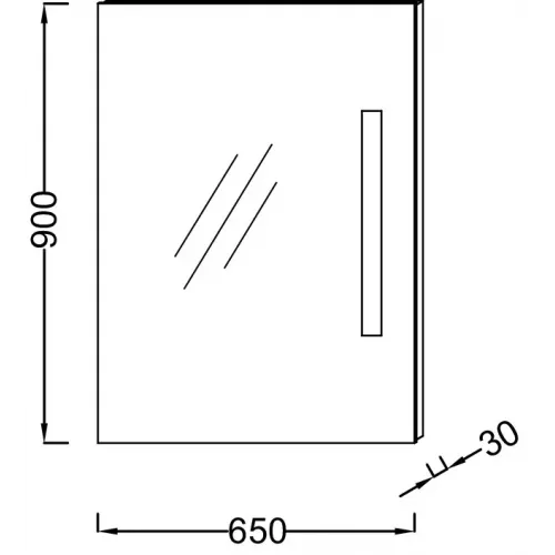 Зеркало 65х90 см, с подсветкой, с подогревом EB1415-NF Jacob Delafon