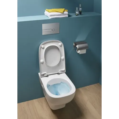 Комплект унитаза с инсталляцией Struktura глубина унитаза 54см, черная, с микролифтом, безободковый E21750RU-00 Jacob Delafon