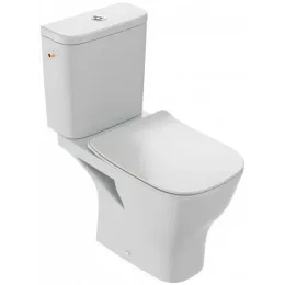 Унитаз-компакт Struktura 35,5х64,5 см, 3/6 л, нижняя подводка, горизонтальный выпуск, безободковый, без сиденья ETE212-00+UJX102-00 Jacob Delafon