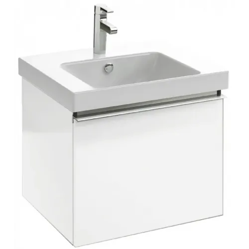 Модуль с раковиной Odeon Up 60 см, белый меламин, 1 ящик, с 1 отверст. под смеситель, подвесной монтаж E4778-00+EB877-N18 Jacob Delafon
