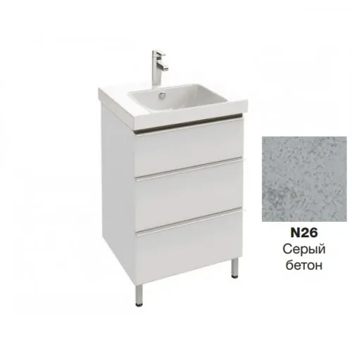 Модуль под раковину Odeon Up 67х48,5х73,8 см, серый бетон EB992-N26 Jacob Delafon