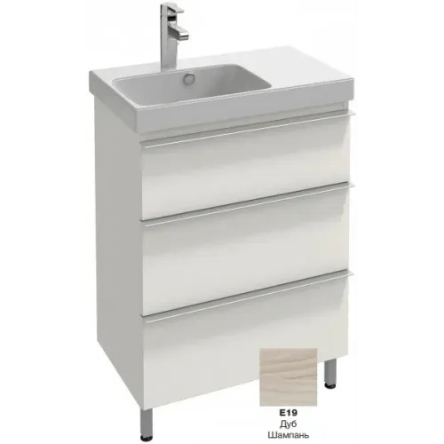 Модуль под раковину Odeon Up 62х38,4х73,8 см, раковина слева, 3 ящика, дуб шампань EB991G-E19 Jacob Delafon