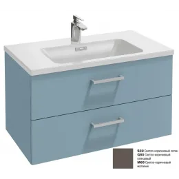 Модуль под раковину Vox 80х46х45,2 см, светло-коричневый глянцевый, 2 выдвижных ящика, прямоугольная ручка EB2078-R2-G80 Jacob Delafon