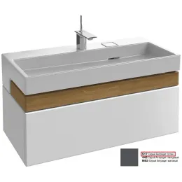 Модуль под раковину Terrace 100х48х38 см, сарый антрацит сатин, верхний ящик из цельного дерева, система push-to-open EB1187-S17 Jacob Delafon