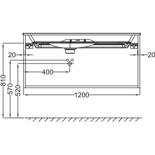 Комплект мебели для ванной Nouvelle Vague 121 см, фактурный дуб, с функцией "анти-пар", подвесной монтаж, с подсветкой EB1418-NF+EXAP112-Z-00+EB3035-E73 Jacob Delafon