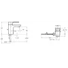 Смеситель для умывальника Aleo с донным клапаном, неповоротный излив, с донным клапаном E72312-CP Jacob Delafon