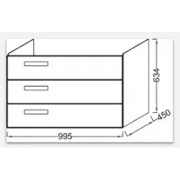 Модуль под раковину Formilia Rythmik 99,5х45х63,4 см, арлингтонский дуб EB1310-E70 Jacob Delafon