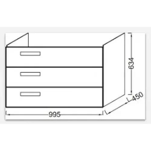 Модуль под раковину Formilia Rythmik 99,5х45х63,4 см, арлингтонский дуб EB1310-E70 Jacob Delafon