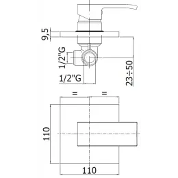 Смеситель для душа Paffoni Elle EL010NO/M