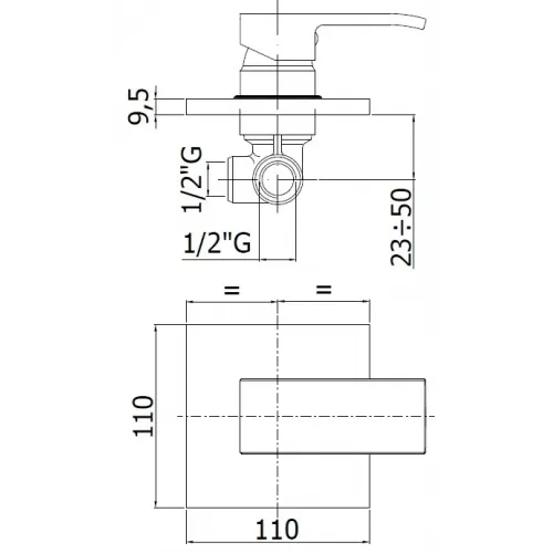 Смеситель для душа Paffoni Elle EL010NO/M