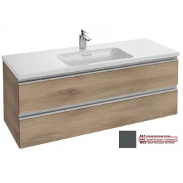 Модуль под раковину Vox 120х46х45 см, серый антрацит лак, 2 ящика, встроенные ручки EB2021-RA-442 Jacob Delafon