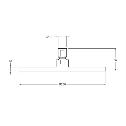 Лейка верхнего душа Katalyst антикальк, 25 см, round, без держателя E13689-CP Jacob Delafon