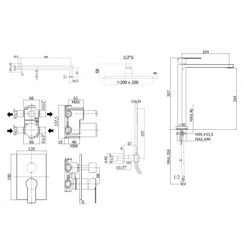 Комплект для душа Paffoni Tango KITTA018SCR081