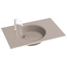 Накладная раковина Odeon Rive Gauche 80х51,5х12 см, матовая бронза, стекло, с отв. под смеситель EB2562-DE3 Jacob Delafon