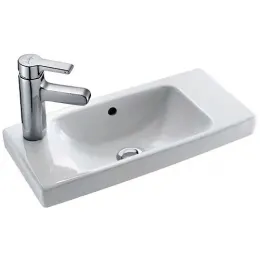 Подвесная раковина Odeon Up 50х22х9,5 см, одно отверстие для смесителя слева, санфарфор E4701L-00 Jacob Delafon