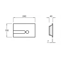 Клавиша смыва сталь, механическая, белая E4326-00 Jacob Delafon