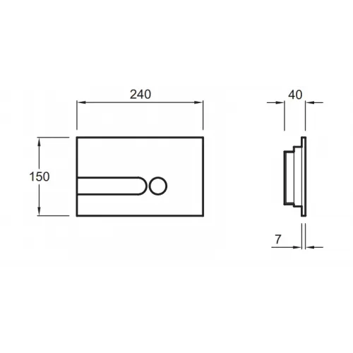 Клавиша смыва сталь, механическая, белая E4326-00 Jacob Delafon