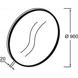 Зеркало Odeon Rive Gauche 90х90 см, черный сатин EB1268-S14 Jacob Delafon
