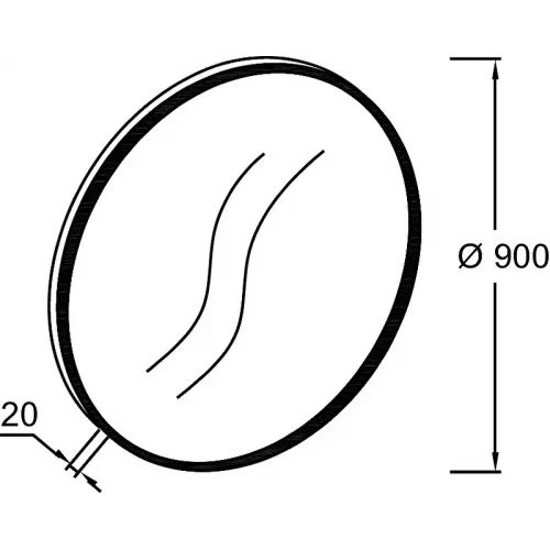 Зеркало Odeon Rive Gauche 90х90 см, черный сатин EB1268-S14 Jacob Delafon