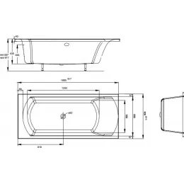 Гидромассажная ванна Ove 180х80 см, с системой tonus+ E5TN0220RU-00 Jacob Delafon