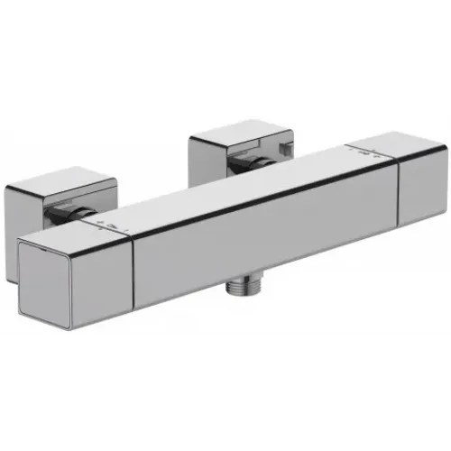 Настенный смеситель без излива Strayt термостатический, без лейки, термостат E9096-CP Jacob Delafon