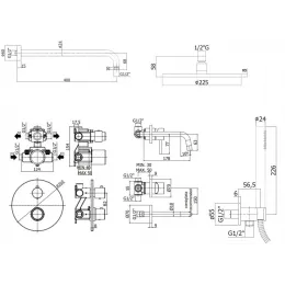 Комплект смесителей PAFFONI Light KITLIQ018BO006