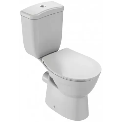 Унитаз-компакт Patio 35,6х67,5 см, горизонтальный выпуск, нижняя подводка, безободковый, без сиденья ETB212-00+UJV102-00 Jacob Delafon