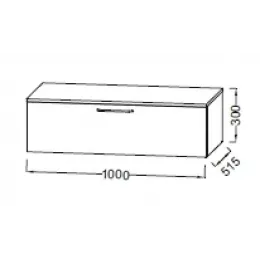 Тумба для ванной Odeon Rive Gauche 1 ящик, морской синий матовый, ручка медь, подвесной монтаж 100х51,5 см EB2539-R7-M88 Jacob Delafon