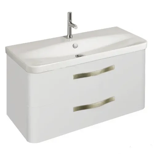 Модуль с раковиной Replay 100 см, два ящика, плавное закрытие, белый, подвесной монтаж E4487-00+EB1047-G1C Jacob Delafon