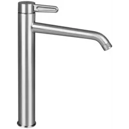 Смеситель для умывальника Nouvelle Vague высокий, матовый хром, неповоротный излив, без донного клапана E78340-CAT Jacob Delafon