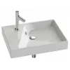 Подвесная раковина Formilia Rythmik 60х46х8,5 см, с одним отверстием для смесителя слева, с переливом, санфарфор EXQ112-00 Jacob Delafon