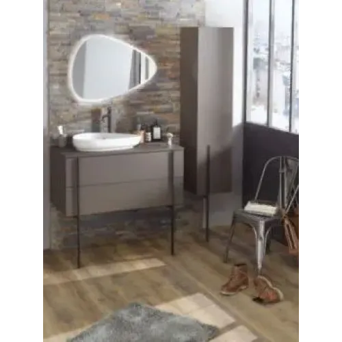 Модуль под раковину Nouvelle Vague 100х51,2х46,8 см, пепельный матовый, 2 ящика с доводчиками EB3040-M77 Jacob Delafon