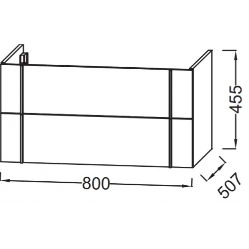 Комплект мебели для ванной Nouvelle Vague 81 см, коричневая кожа., подвесной монтаж, с подсветкой EB1413-NF+EB3030-NR2+EXAR112-Z-00 Jacob Delafon
