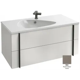 Модуль под раковину Nouvelle Vague 100х50,7х45,5 см, 2 ящика, коричневая кожа EB3032-NR2 Jacob Delafon