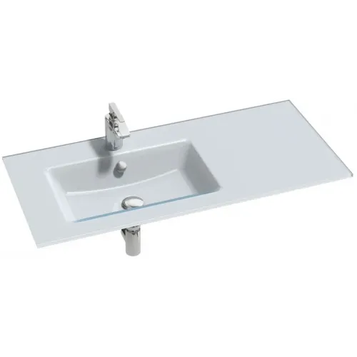 Модуль с раковиной Vox 100 см, ореховое дерево, левый, подвесной монтаж EB2103-DD1+EB2075-R2-E16 Jacob Delafon