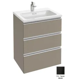 Модуль под раковину Vox 60х46х73,5 см, черное дерево, 3 выдвижных ящика EB2050-RA-E15 Jacob Delafon