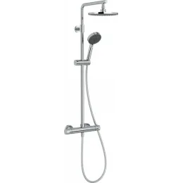 Душевая система без излива Brive 5 режимов, 20 см, round, термостат, верхний душ, с лейкой E24322-CP Jacob Delafon