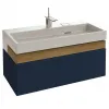 Модуль с раковиной Terrace 100 см, темно-синий блестящий, 2 выдвижных ящика, с подсветкой, подвесной монтаж, система push-to-open EXC9112-00+EB1187-G98 Jacob Delafon