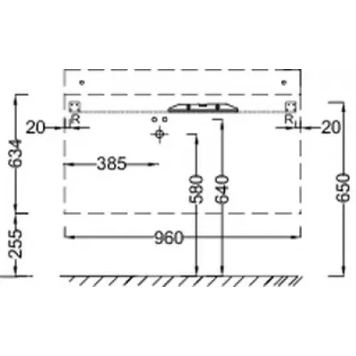 Модуль под раковину Soprano 96х53,5х63,4 см, черное дерево меламин, 1 дверца и 2 выдвижных ящика EB1331-E15 Jacob Delafon