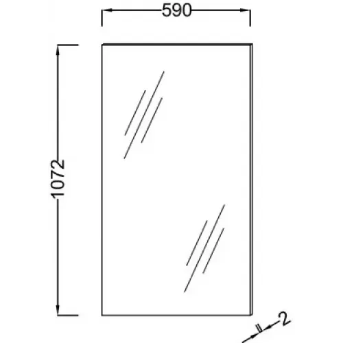 Зеркало Struktura 59х107,2 см, высокое EB1208-NF Jacob Delafon