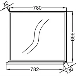 Зеркало Vivienne 78,2х69,6 см, арлингтонский дуб EB1597-E70 Jacob Delafon