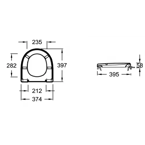 Сиденье для унитаза Odeon Up с креплениями из нержавеющей стали, термодюр, с микролифтом, быстросъемное E70011-00 Jacob Delafon