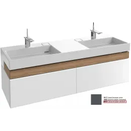 Модуль под раковину Terrace 150х48х38 см, серый антрацит матовый, верхний ящик из цельного дерева, система push-to-open EB1189-M53 Jacob Delafon