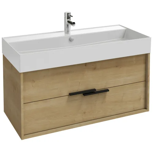Модуль под раковину Vivienne 99,9х45,2х45,2 см, без ручек, арлингтонский дуб, 2 ящика EB1585-E70-E70 Jacob Delafon