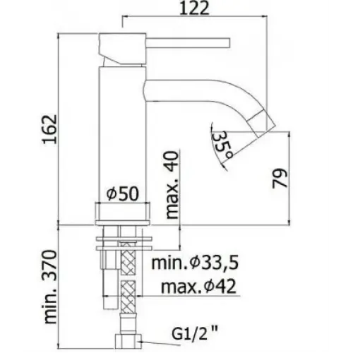 Смеситель для раковины Paffoni Light LIG071NO