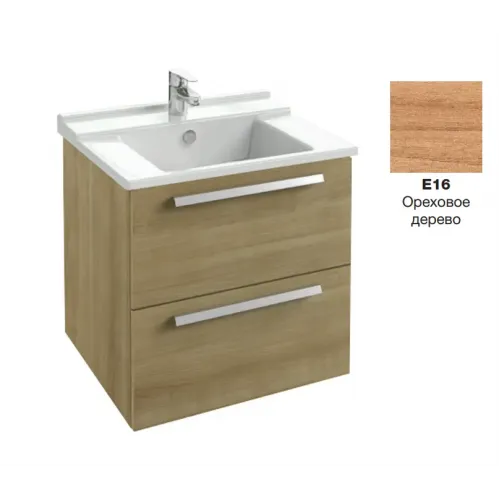 Модуль под раковину Struktura 57х47х56 см, ореховое дерево, 2 выдвижных ящика, подвесная EB1276-E16 Jacob Delafon